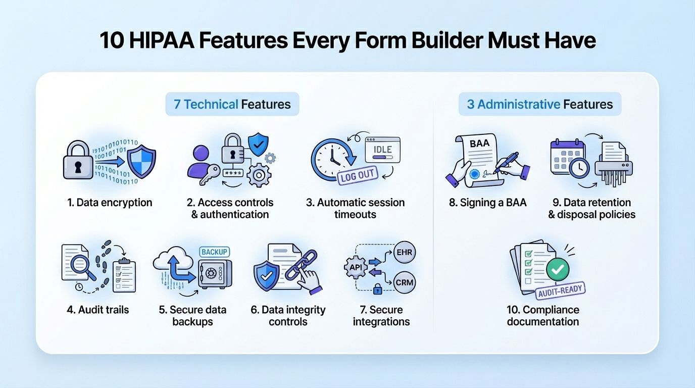 10 HIPAA Features Every Form Builder
