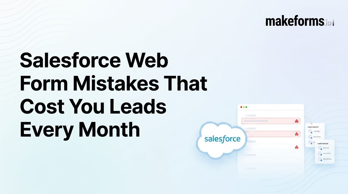11 Salesforce Web Form Mistakes That Cost You Leads Every Month