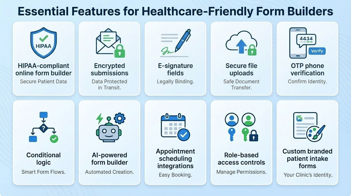 Essential Features for Healthcare Friendly Form Builders