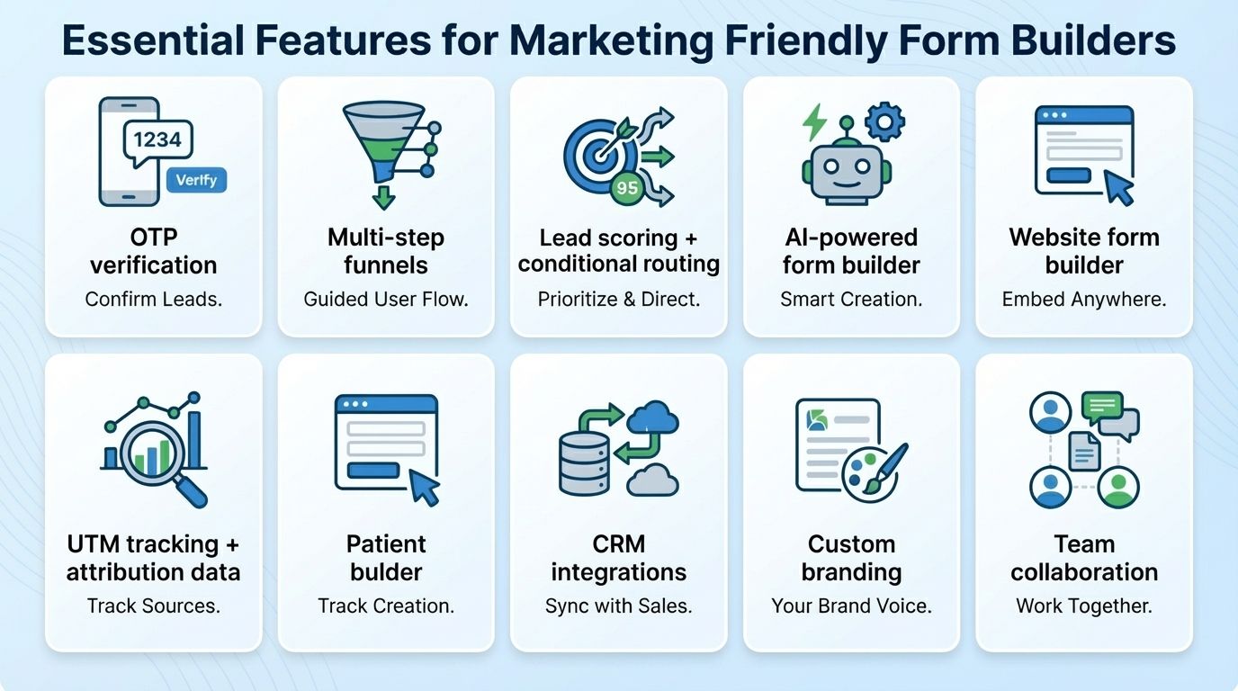 Essential Features for Marketing Friendly Form Builders