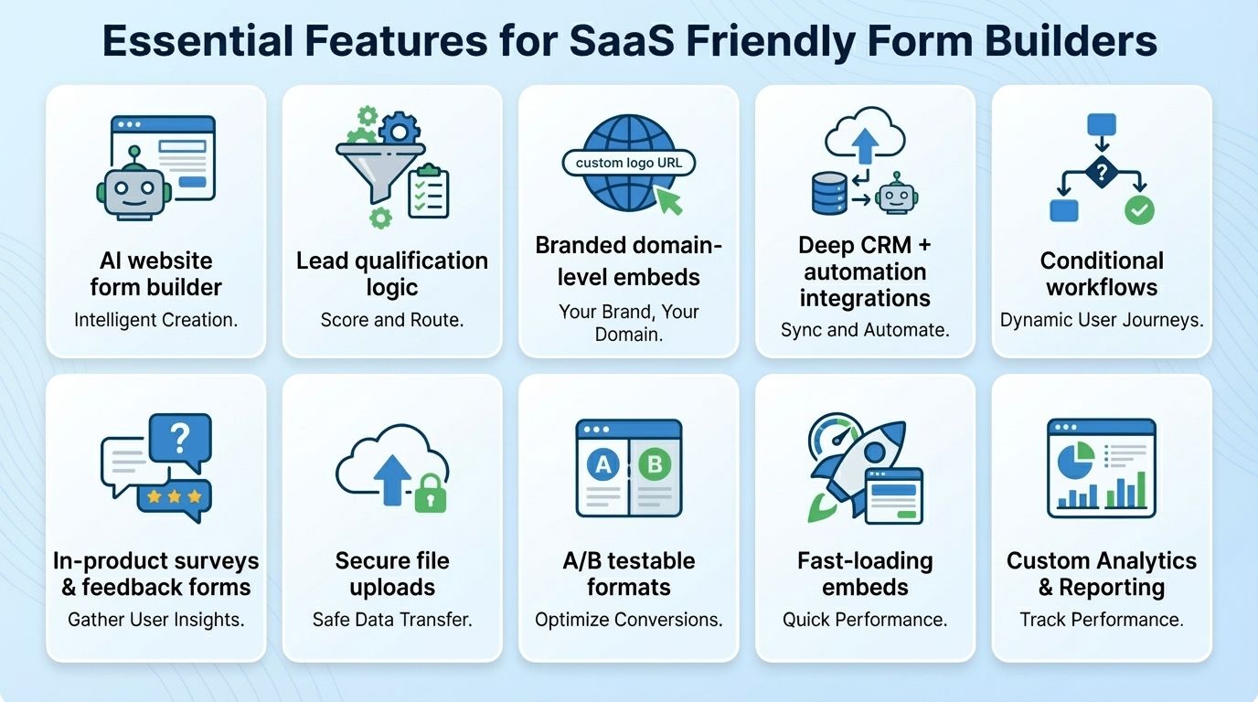 Essential Features for SaaS Friendly Form Builders