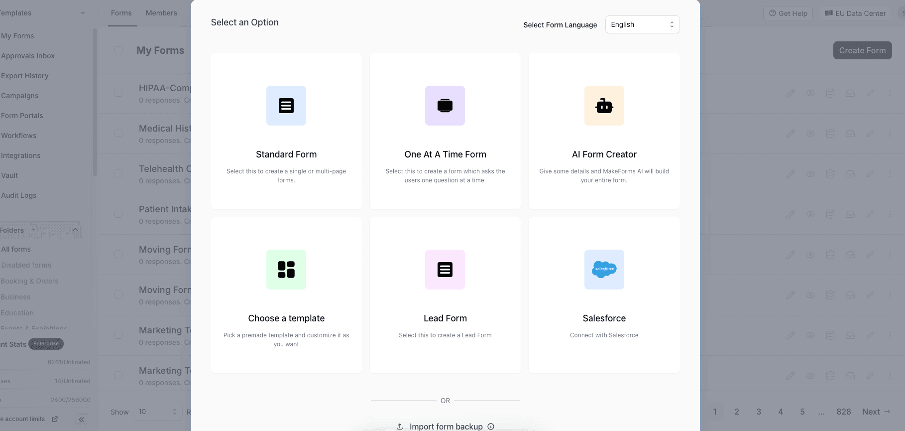 Makeforms Form Templetes