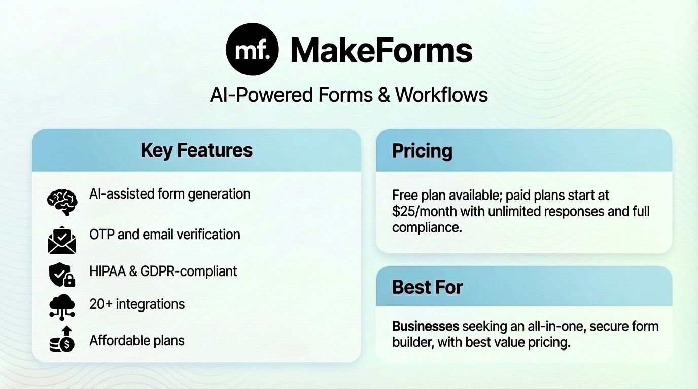 Makeforms features