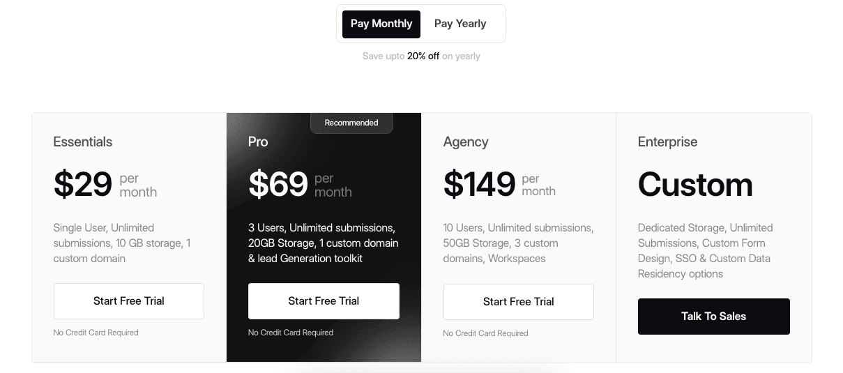 Makeforms pricing