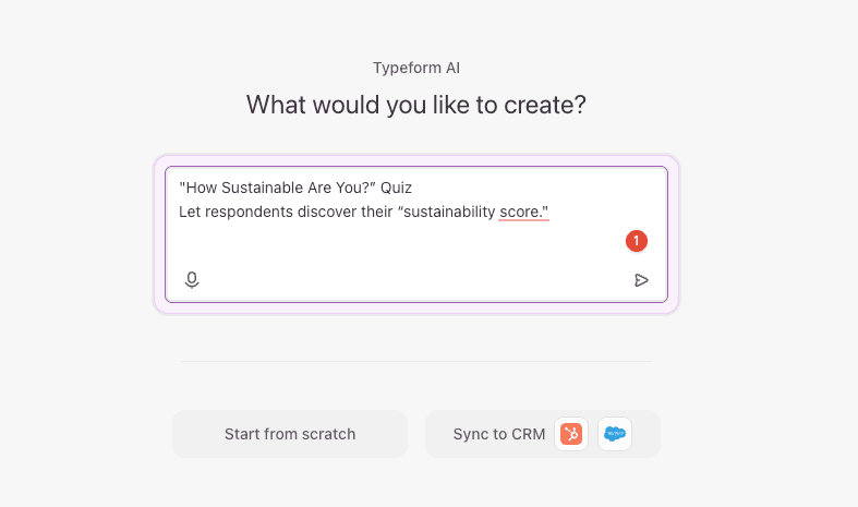 Typeform ai form builder