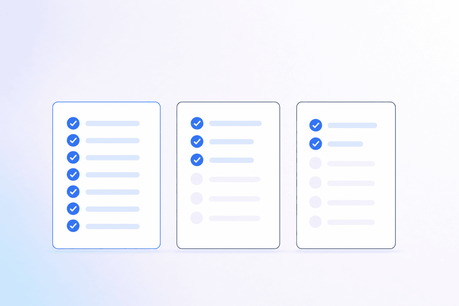 Three form platform options compared side by side, one showing more included features than the others